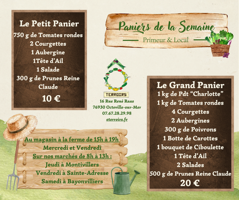 Nos paniers de la semaine du 18 au 23 Août 2025