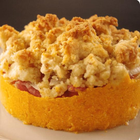 Crumble de Butternut, Bacon et Chèvre frais