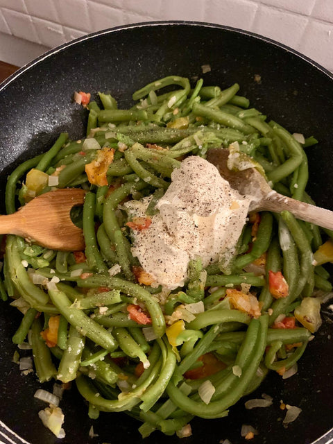 Haricots verts à la tomate