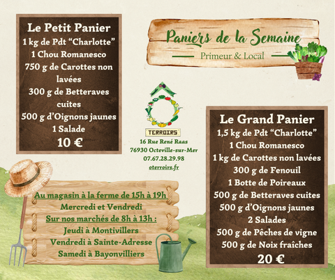 Nos paniers de la semaine du 29 Septembre au 4 Octobre 2025