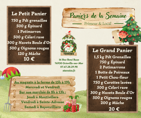 🎄 Dernière ligne droite avant Noël : paniers de la semaine du 22 au 27 Décembre