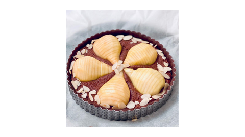 Tarte aux poires/chocolat façon cheesecake
