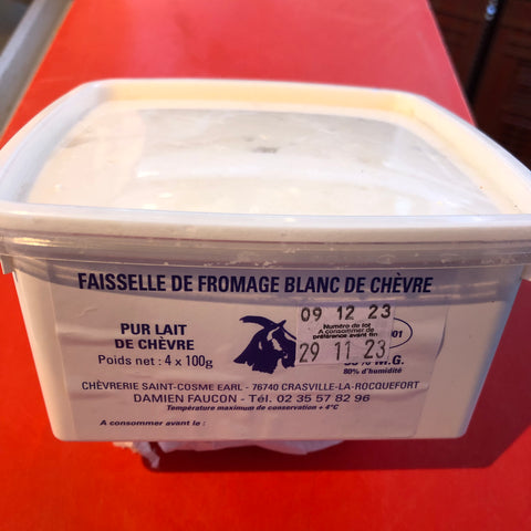 Faisselle de chèvre par 4 pots de 100g